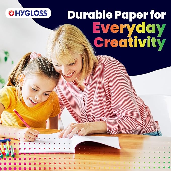 Hygloss Half Blank Books for Kids to Write Stories & Illustrate – Bulk 48 Pack – 5.5" x 8.5" A5 Primary Journal for Grades K-2, Preschool/Kindergarten Notebook with Picture Space – 24 Pages, Colored