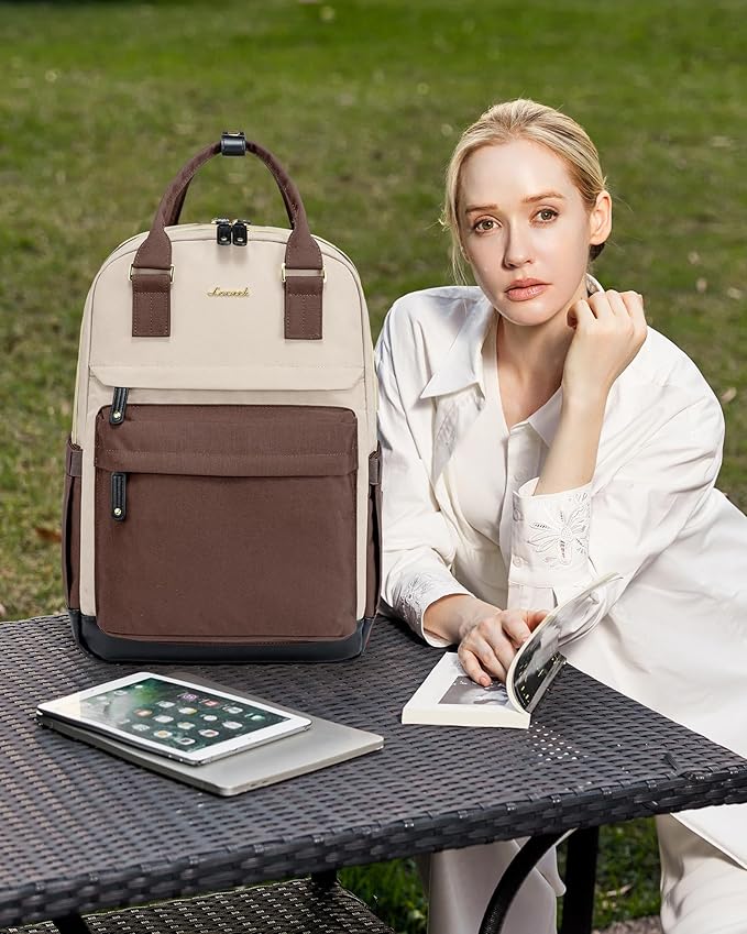 LOVEVOOK Travel Laptop Backpack Women, 15.6 Inch Anti-theft Laptop Bag with USB Port, Fashion Waterproof Computer Backpacks Teacher Nurse Backpack Purse for College Work
