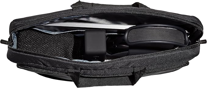 Amazon Basics Laptop Carrying Case with Shoulder Strap, 17.3 in, Black, Travel Business Briefcase, 10-Pack