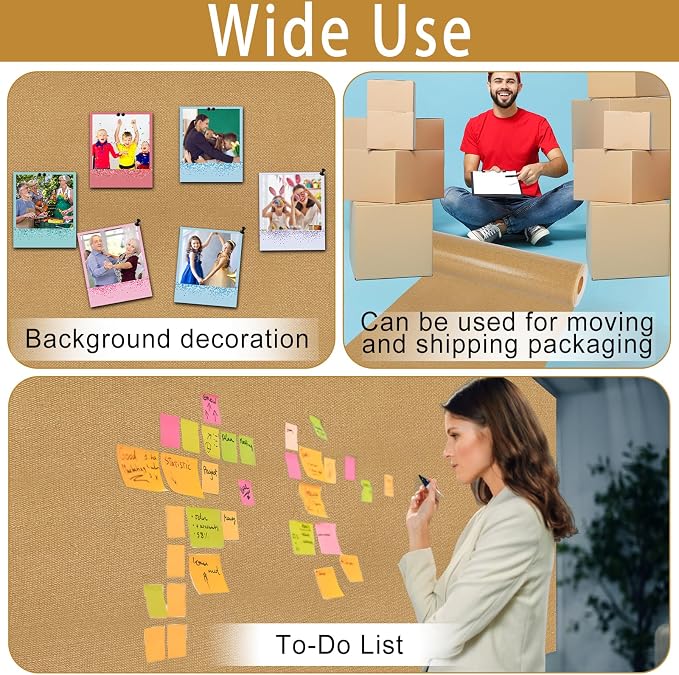 Burlap Bulletin Board Roll Non-Woven Fabric Poster 15.7" x65.6ft