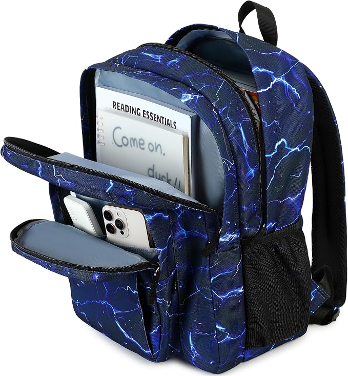 abshoo Teen Girls Solid Color Backpack For School Boys Water Resistant School Bag (Lightning Navy)