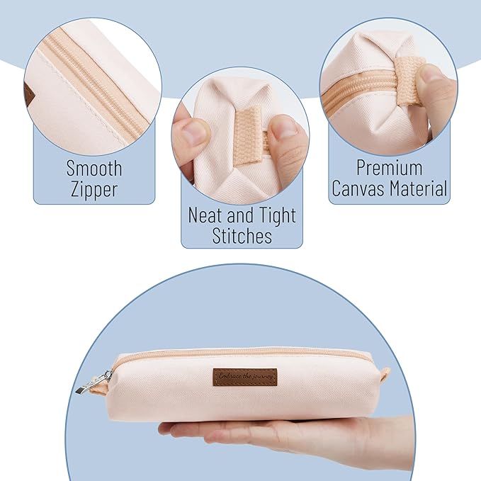 Mr. Pen- Cute Pencil Case Pouch, Multipurpose Canvas Bible Pencil Pouch, Smooth Zipper, Premium Material, Neat Stitches, Ideal for Stationery, Cosmetics, Electronics, School, Office, Travel