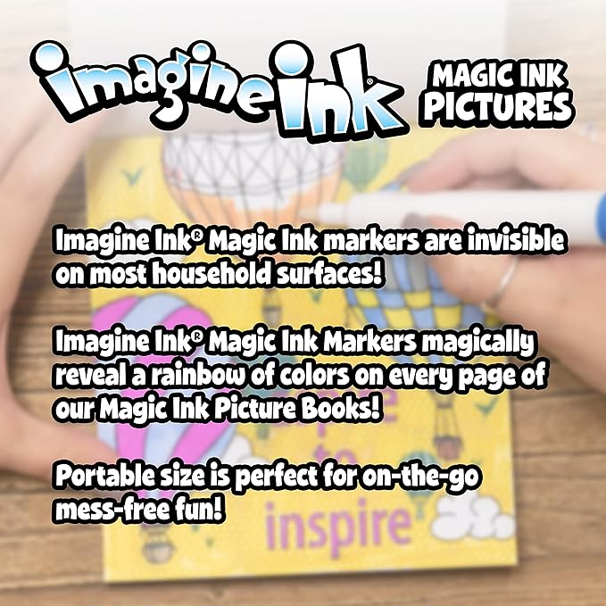 Bendon Dinosaurs Imagine Ink Coloring Book Game Pad with 1 Mess Free Marker, 20 Pages, 54342