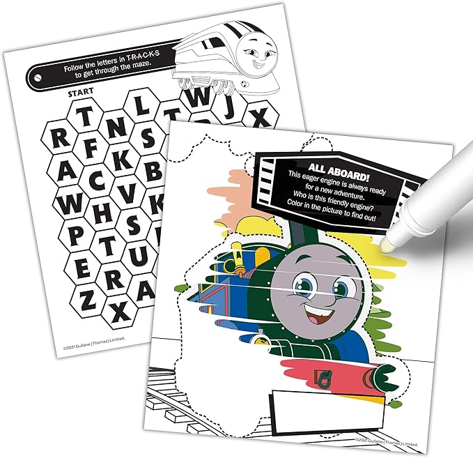 Thomas All Engines Go 20 Page Imagine Ink Coloring Book with 1 Mess Free Marker