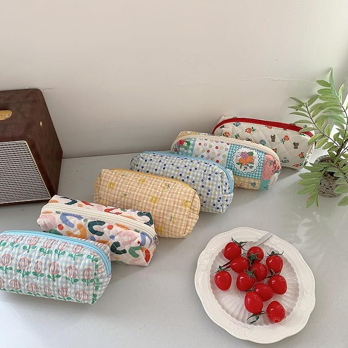 Pencil Case Pen Case Office College School Storage Bag Pouch Holder Box Organizer Makeup Pouch Cosmetic Bag Aesthetic Cute Pencil Case for Girls Boys Kids (N)