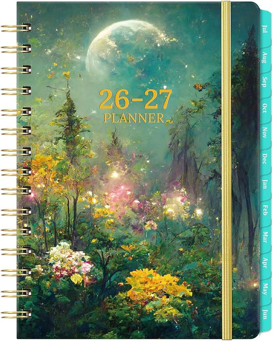 Planner 2026-2027 - Academic Planner 2026-2027, July 2026 - June 2027, 6.3" x 8.4", Weekly and Monthly with Tabs, 26-27 Calendar Planner, Hardcover Planning Agenda Book for Office School, Inner Pocket, Thick Paper