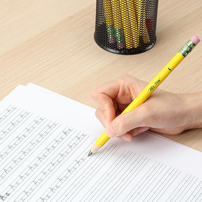 Mr. Pen- Jumbo Pencils, 10 Pack with 1 Sharpener, Yellow Barrels, Smooth Black 2 HB Graphite Cores, Large Preschool Pencils, Smooth Writing Lead for Kindergarten, Kids and School Supplies