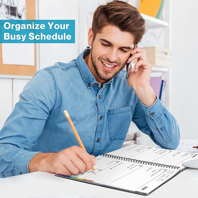 Dunwell Planner 2026-2027 8.5x11, July 2026 to June 2027, Weekly and Monthly Academic Year Planner Calendar, Flexible Cover, Wirebound, Laminated Tabs