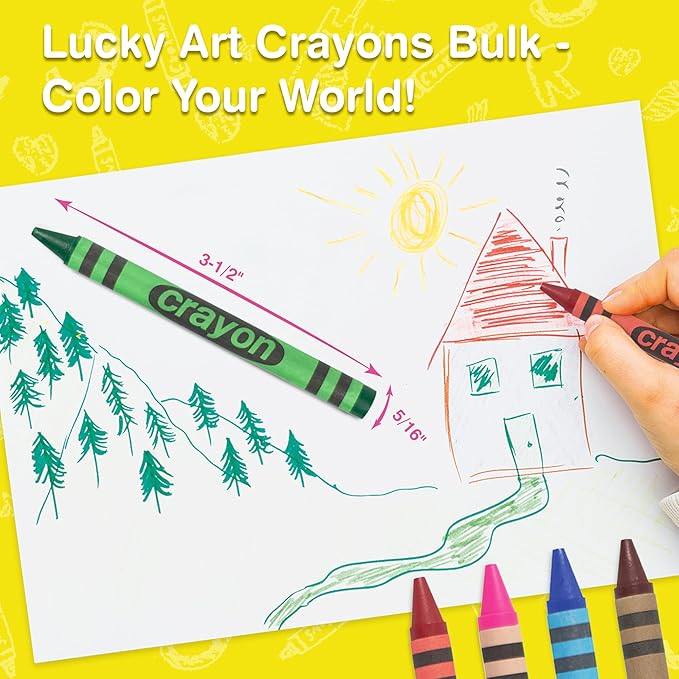 Green Crayons Bulk - 80 Count Regular Size Single Color Crayon Refill, Non-Toxic Art Supplies for Teachers, Classrooms and School Projects