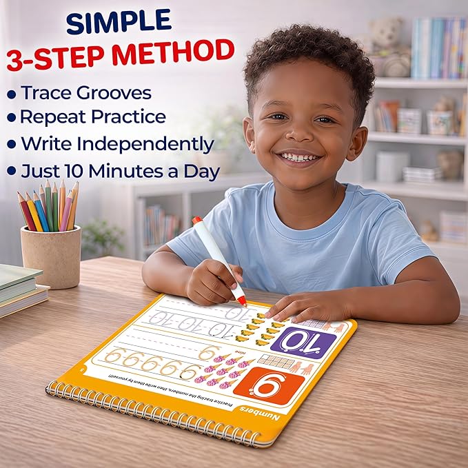 QUOKKA Tracing Books for Kids Ages 3-5 Set – 5 Reusable Dry Erase Activity Books for Kids Ages 3-5 - Writing Practice Kit with Markers - Preschool Learning Quiet Time Travel