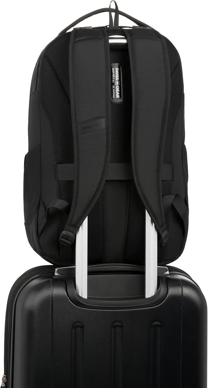 SwissGear Shield Laptop Backpack, Black, 18.5"x12"x6"
