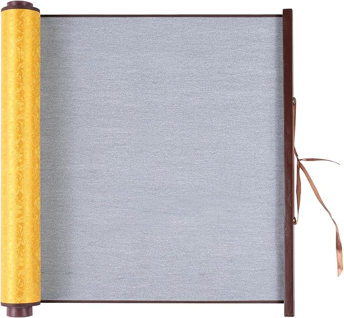 Magic Canvas Paint with Water,Reusable Calligraphy Cloth, Water Writing Cloth Scroll for Students Beginners Drawing Practice, No Ink or Paper Waste, Mess-Free Painting Activity (Yellow)