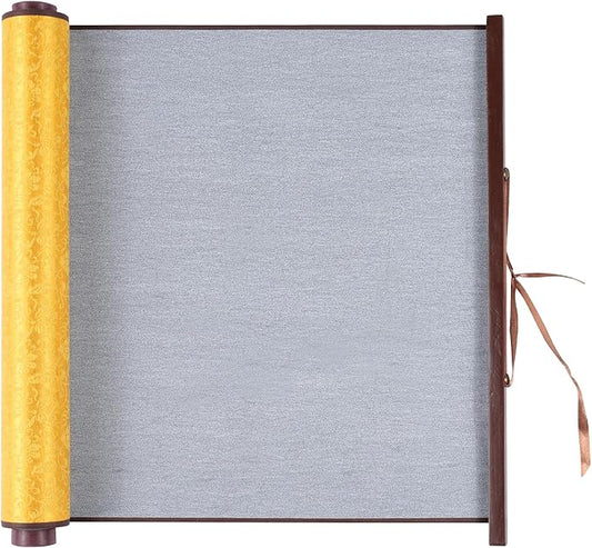 Magic Canvas Paint with Water,Reusable Calligraphy Cloth, Water Writing Cloth Scroll for Students Beginners Drawing Practice, No Ink or Paper Waste, Mess-Free Painting Activity (Yellow)