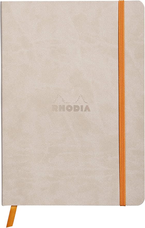 Rhodia Rhodiarama SoftCover Notebook - 80 Lined Sheets - 6 x 8 1/4 - Beige Cover