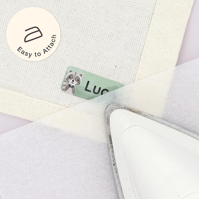 Iron-On Name Labels & Clothing Labels for Nursing Home (120) – Iron On Name Tags & Name Labels for Clothing & Clothes, School & Daycare – Waterproof - Forest Animals