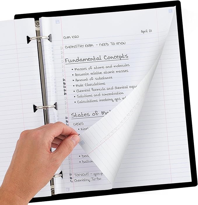 Five Star Loose Leaf Paper + Study App, 6 Pack, Notebook Paper, College Ruled Filler Paper, Reinforced, Fights Ink Bleed, 8.5 x 11, 80 Sheets per Pack (170025)