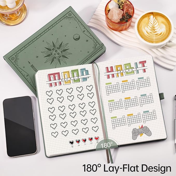 EMSHOI Graph Grid Journal Notebook, 192 Pages, A5 Size (5.7'' x 8.3'')