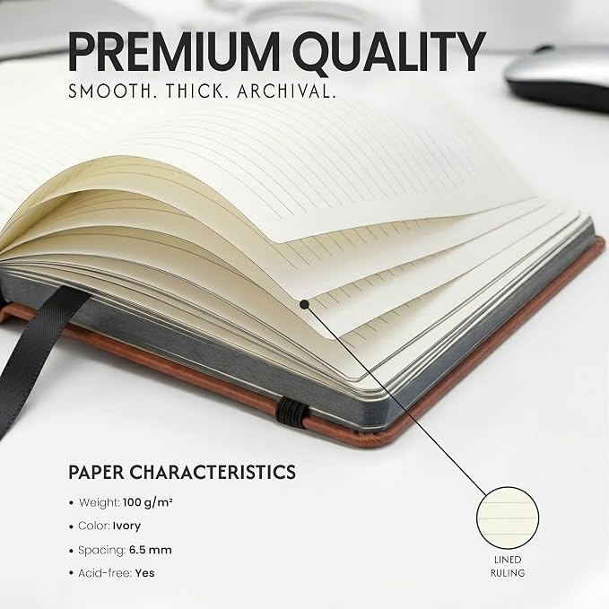 EVERLINEA 5.6” x 8.3” Embossed Fox A5 Hardcover Notebook, 240 Lined Pages, Rust Orange