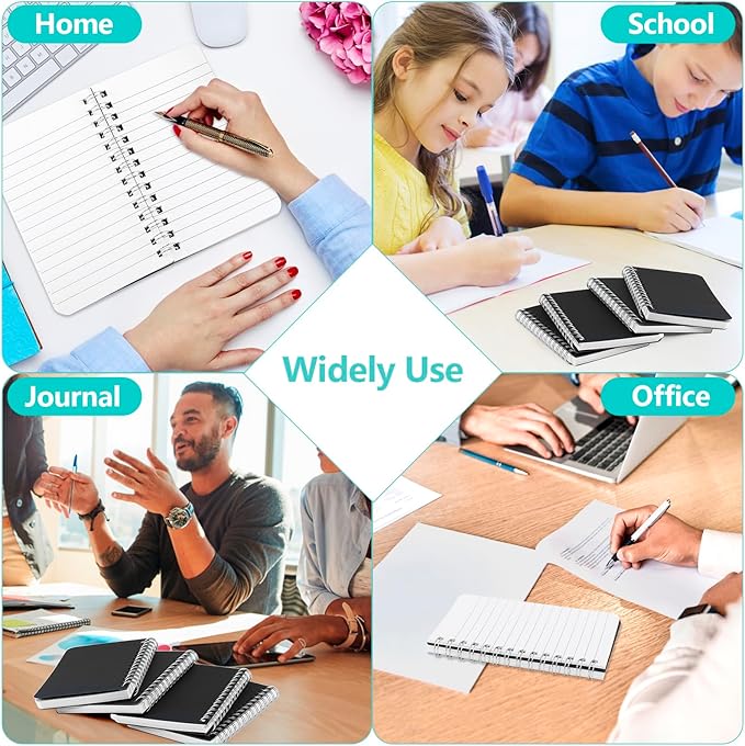30 Pack Small Spiral Notebooks, 3x5 Inch Small Pocket Notebooks Bulk, Memo Pads with Lined Pages, Mini Spiral Notepads for Writing Drawing Home Office Travel(60 Sheets/120 Pages)