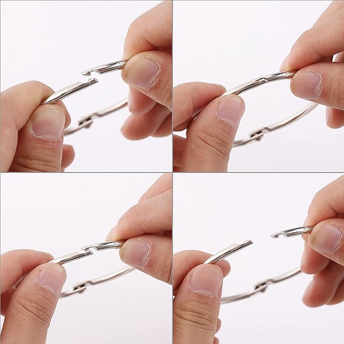Mr. Pen- Loose Leaf Binder Book Rings, 3 Inch, 10 Pack, Metal Binder Rings for Index Cards, Flash Cards, Notebooks, Scrapbook, Keychains, School, Home, Office, Silver