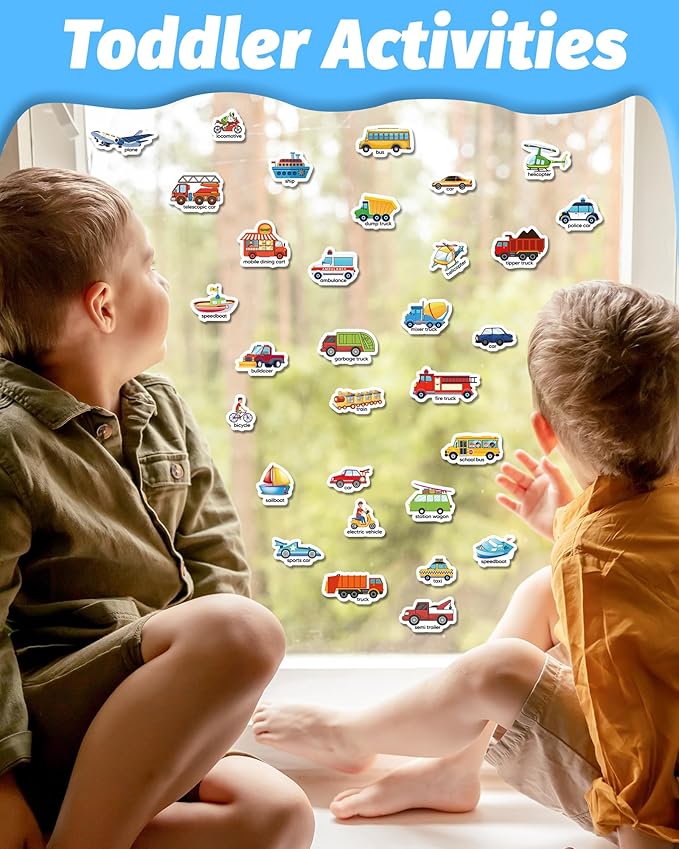 Walenced Reusable Sticker Book for Toddlers, Travel Stickers for Kids, Toddler Craft Activities Toys, Birthday Gifts for Boys & Girls