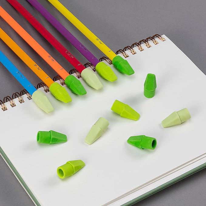 Mr. Pen- Pencil Erasers Toppers, 30 Pack, Colorful