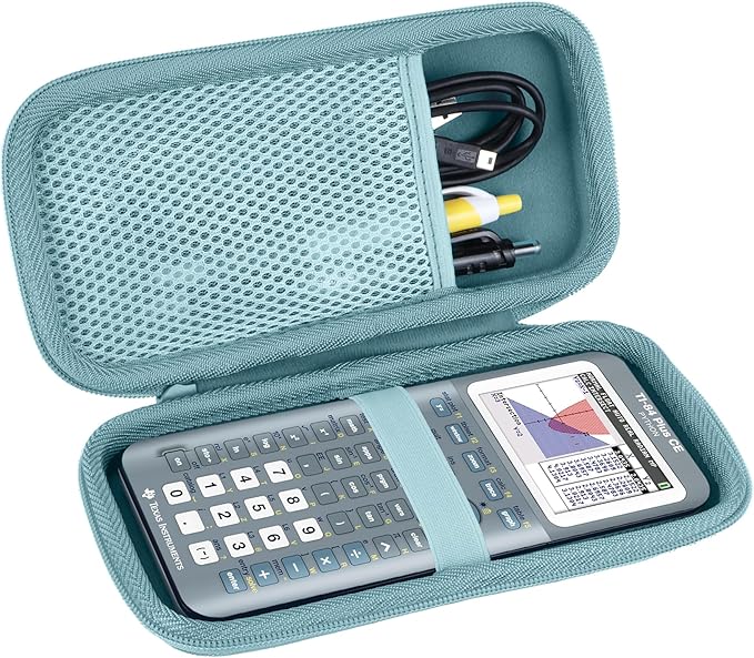 Lebakort Hard Case Compatible with Texas Instruments TI-84 Plus CE/TI-84 Plus/TI-84 Evo/TI-Nspire CX II CAS/TI-Nspire CX II/TI-83 Plus/TI-89/TI-85 / TI-86 Color Graphing Calculator (Light Blue Case)