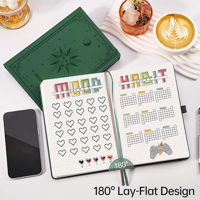 EMSHOI Graph Grid Journal Notebook, 192 Pages, A5 Size (5.7'' x 8.3'')