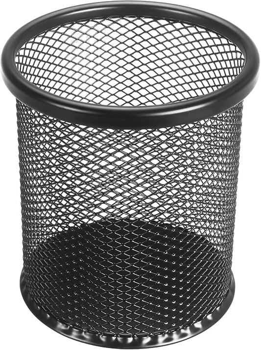 Tamaki Pen Holder Cup for Desk, Wire Mesh Pencil Cup Holder, Black | Pen Cup for Desk Office Pen Organizer