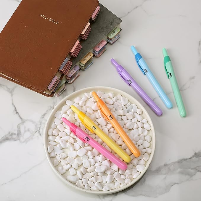 Mr. Pen- Retractable Highlighters, 6 Pack, Bright Colors, Chisel Tip Highlighter Marker Set, Click Highlighter Markers for Classroom, Journaling, Study Supplies, No Bleed On Standard Pages