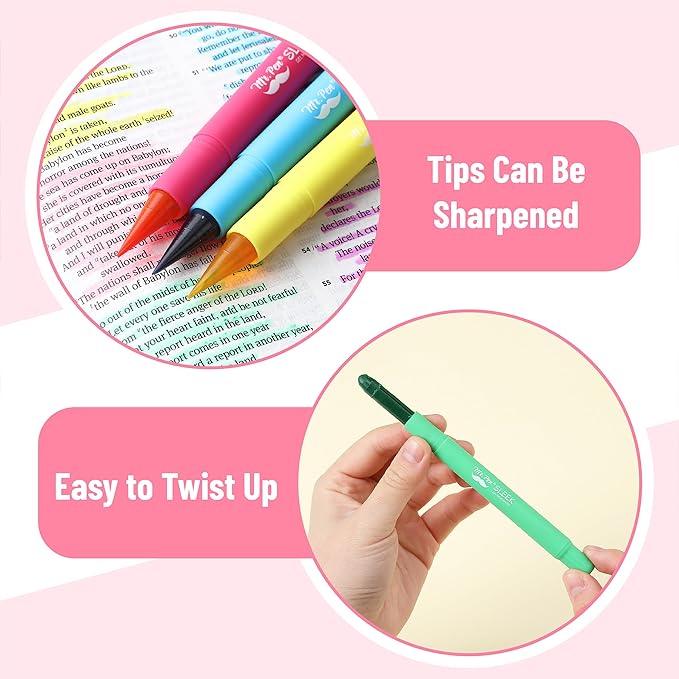 Mr. Pen- No Bleed Gel Highlighters, Vintage Colors, 8 Pack, Bible Highlighters and Pens No Bleed, Bible Markers for Study, Journaling, School Supplies and Accessories