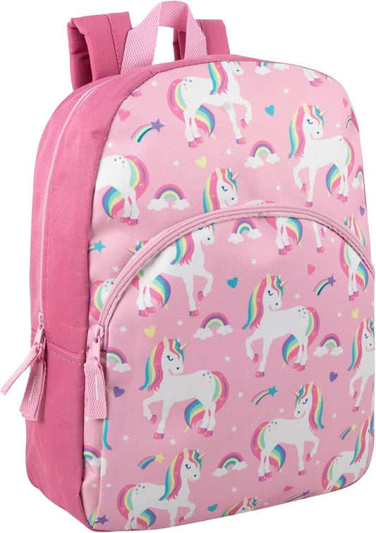 Trail maker 15 Inch Kids Backpacks for Boys & Girls | Preschool, Kindergarten, Elementary School Backpacks with Adjustable, Padded Straps (Unique Unicorns)