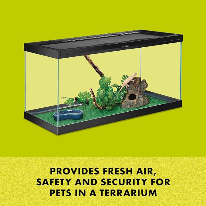 Zilla Fresh Air Screen Cover, Secure and Durable Metal Mesh Cover for Reptile Terrariums, 12 x 6 Inches | Secure and Durable Metal Mesh Cover for Reptile Terrariums