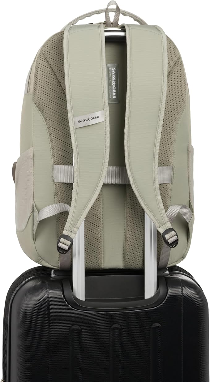 SwissGear Shield Laptop Backpack, Sage Gray, 18.5"x12"x6"
