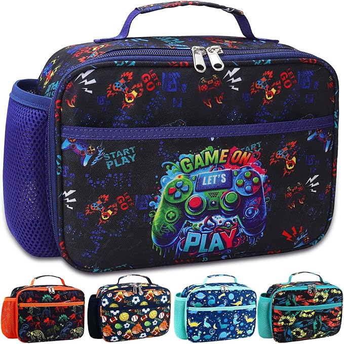 RHCPFOVR Kids Lunch Bag - Insulated Lunch Box for Boys Girls,Washable Lunch Bag and Reusable Toddler Leak-proof Lunchbox for School and Daycare