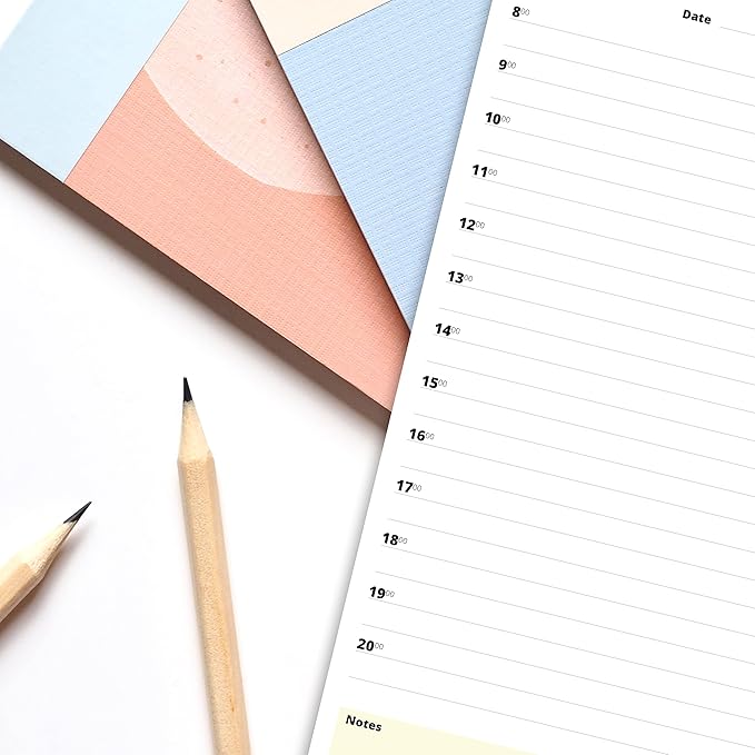 Undated Desk Planner Pad - 8.5 x 11 Inches Tear-Off To Do List Notepad | 52 Sheets for Daily Schedule, Work Office, Study & Family Organization