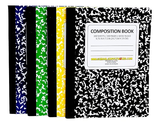 School Supply Boxes | Elementary Writing Case (2 Boxes) | Back to School Essentials Kit for Students & Teachers | Includes Wide-Ruled Filler Paper, Wide-Ruled Notebooks, 12 ct. Pens, & More
