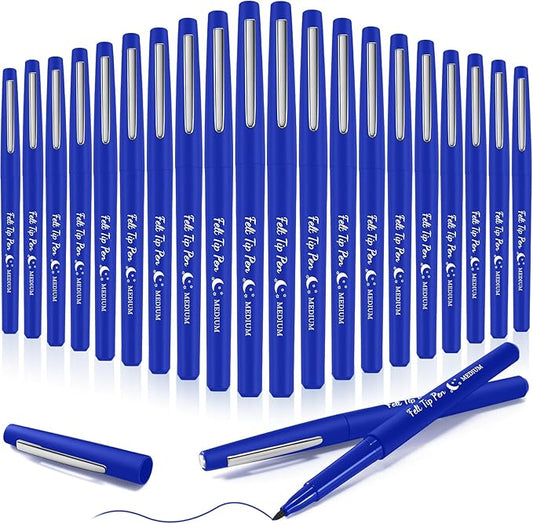 Fuyoooo 20 Pcs Felt Tip Pens 0.7mm Colored Felt Pens Marker Medium Point Journal Planner for Journaling Writing Note Taking Art Office Supplies
