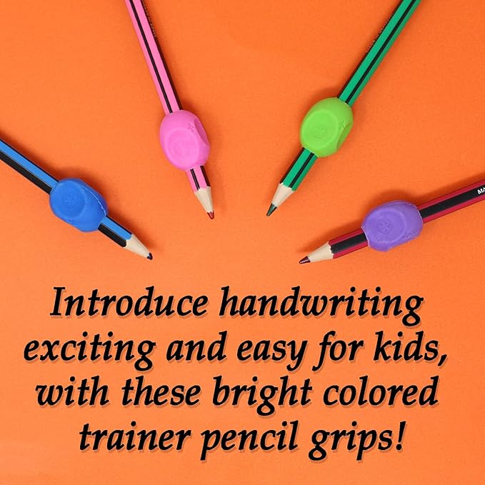 Bulk Training Pencil Grips - Assorted Colors Kids Handwriting Trainer - 48 Pencil Grips Writing Aids