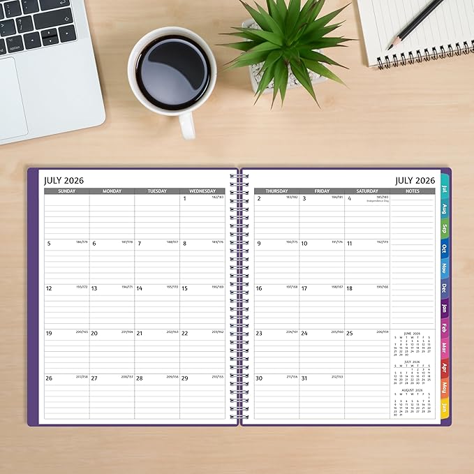 Appointment Book 2026-2027 - Appointment Planner with Weekly ＆ Monthly Spread, Jul 2026 - Jun 2027, 8.5’’ x 10.5’’, Large, 15 Minute Increments, 2026-2027 Daily Planner with Pockets, Tabs, thick paper
