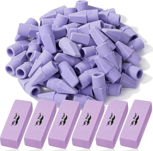 Mr. Pen- School Eraser Combination Set, 66 Pack, Purple, Latex Free Erasers for School, Office, Art Sketching, Homework, Exams, Clean Smudge-Free Correction
