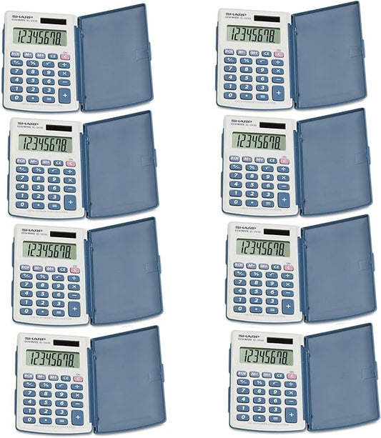 HANDHLD Calculator EL243SB by Sharp MfrPartNo EL243SB, 8 Pack