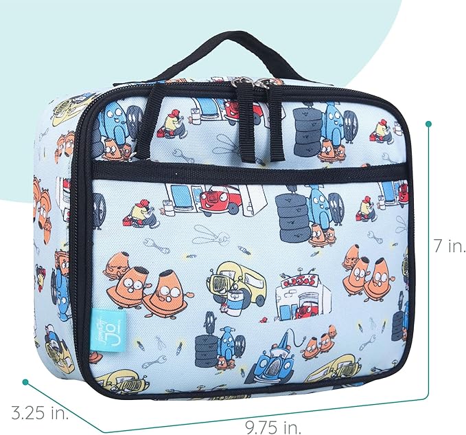Wildkin JumpOff Jo Insulated Lunch Box – Keeps Food Hot or Cold, BPA-Free with Mesh Pockets & Easy-Clean Lining – Ideal for School, Travel & Daycare - Jo's Garage