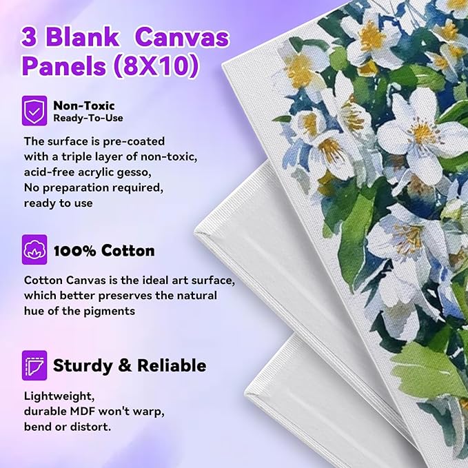 39 PCS Paint Set, Painting Kit with 24 Acrylic Paints, 8 Brushes, Art Supplies Set for Kids Adults