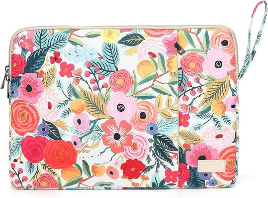Laptop Sleeve 13.3 inch14 Inch, 15.6inchWater Resistant Traveling Computer Cover with Handle, Shockproof Protective Carrying Laptop Case (Y8-Garden Rose, 15 inch-15.6 inch)