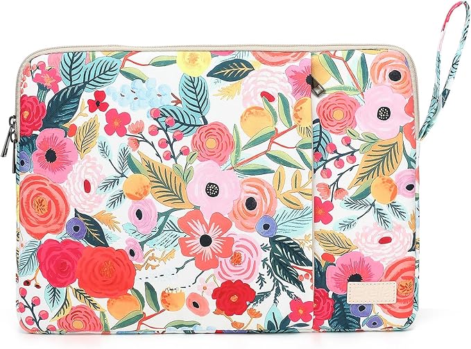 Laptop Sleeve 13.3 inch14 Inch, 15.6inchWater Resistant Traveling Computer Cover with Handle, Shockproof Protective Carrying Laptop Case (Y8-Garden Rose, 12.5 inch-13.5 inch)