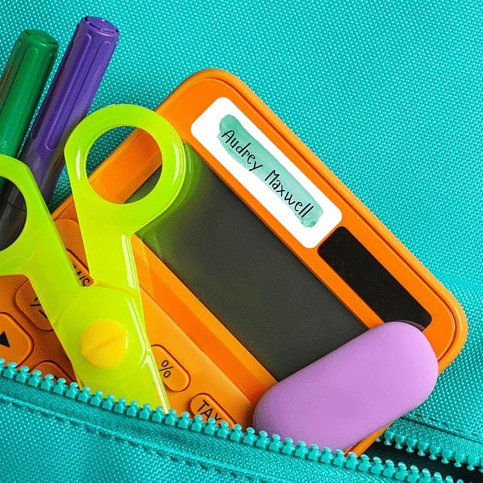 Custom Waterproof Dishwasher Safe Kid Name Labels for Daycare(128 Pack), Camp, School Supply, Baby Bottles, Lunch Boxes and Cups, Travel. Cute Personalized Design Name Stickers (Pattern 17)