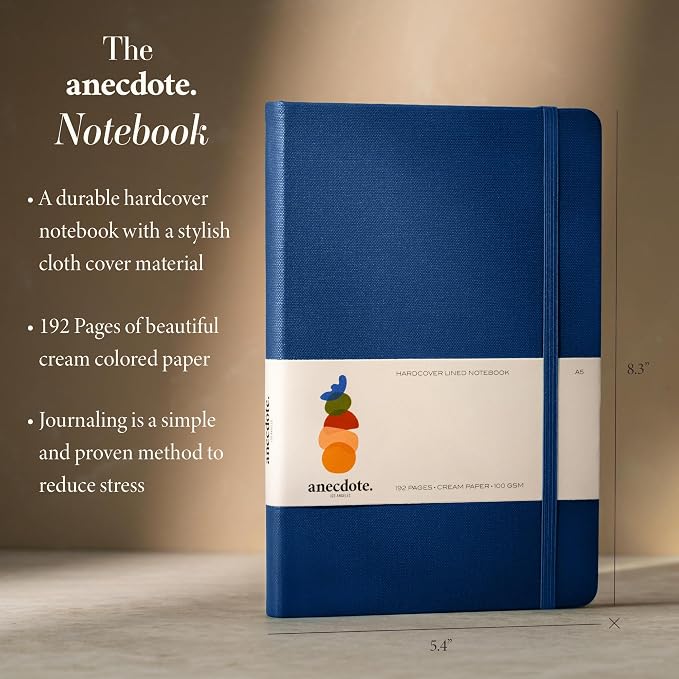 Anecdote Dotted Journal Notebook,192 Pages, A5 size: 8.3" x 5.4"| Hardcover