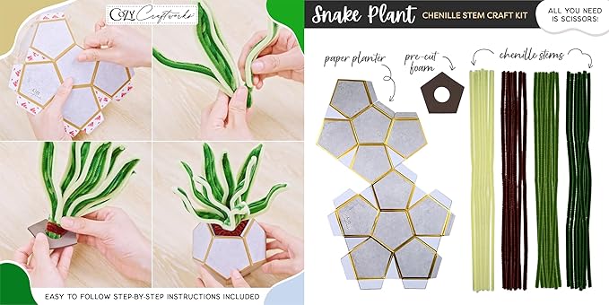 WeVeel Cozy Craftworks Chenille Stem Craft Kit (Plants)