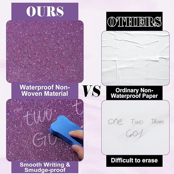 Glitter Purple Bulletin Board Roll Non-Woven Fabric Poster 15.7" x12ft